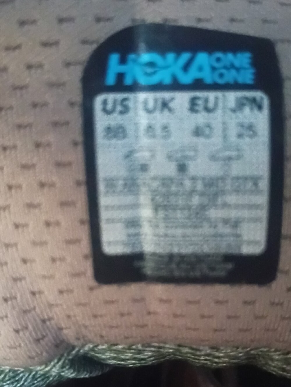 Hoka One One Women's Taupe and Pink Lace-Up Sneakers - Picture 8 of 8